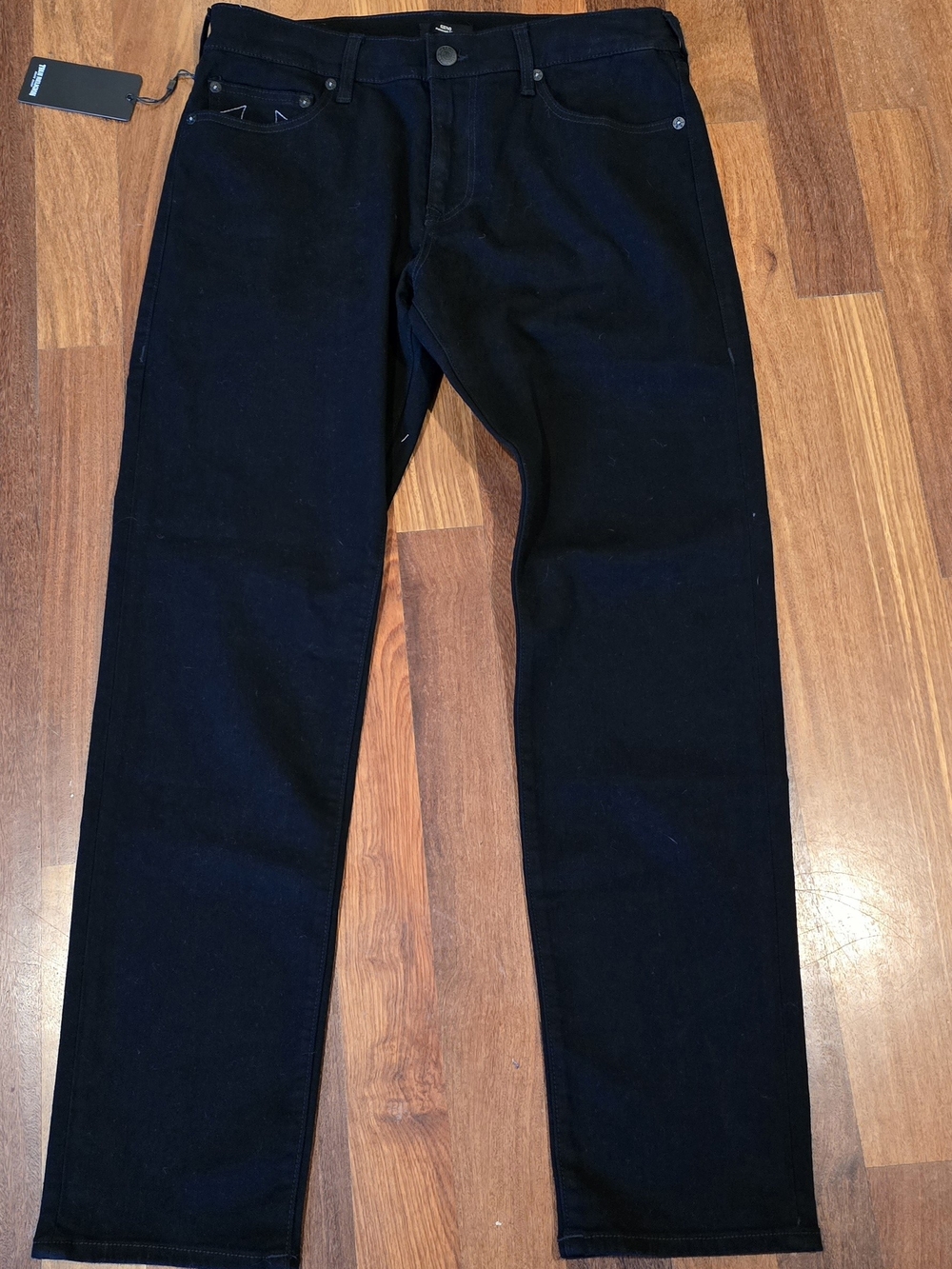 True Religion Black Relaxed Slim Geno Jeans